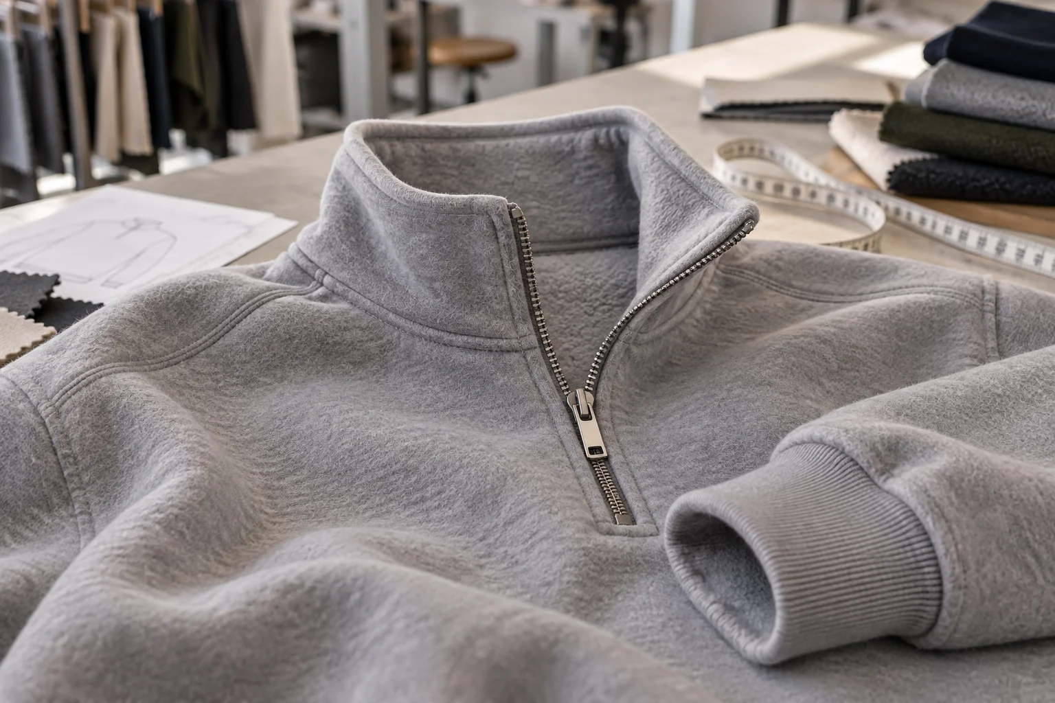 Connect the partial-zip brief to bulk approval: Dimension the opening and neckline; Sample materials, zipper, and decoration together; Lock references before bulk cutting