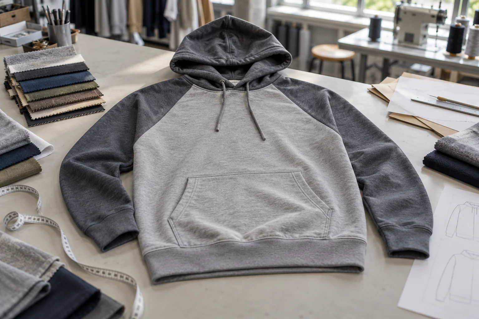 Connect raglan geometry to production approval: Define seams, materials, and fit; Verify movement, hood, and decoration; Approve grading and release bulk